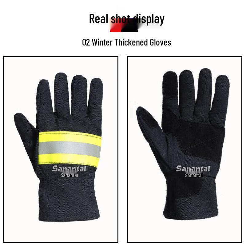 OLOMM Firefighter Flame Retardant Heat Resistant Gloves Size 1