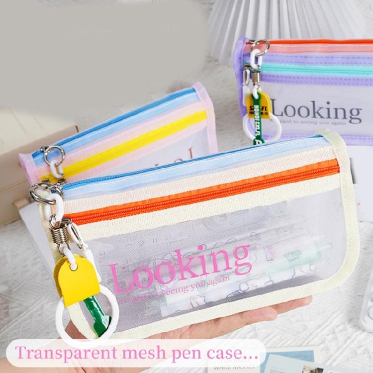 Clear Pencil Case Large Capacity Pen Bag Double Layered Pen Organizers Travel Makeup Pouches for Student Women Adult