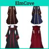 Costum Rochie Medievală Gotică Vintage pentru Femei Rochie Victoriană Renaștere cu Glugă Retro