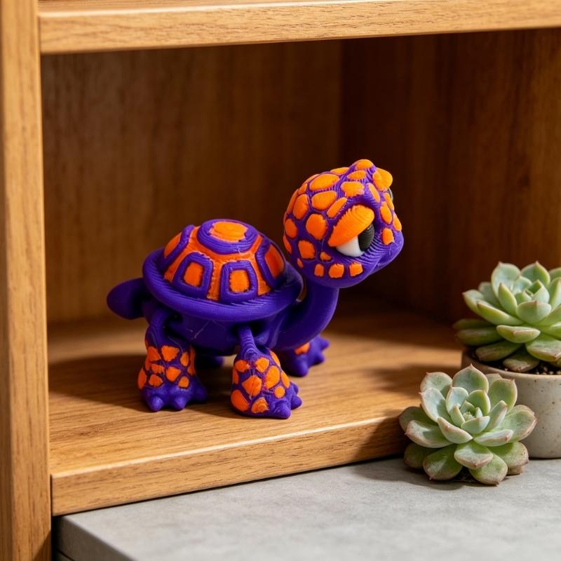 3D Printed Turtles Flexible Joint Articulated Tortoise Fidgety Toy Ornament Realistic Turtles Figurines Collectibles