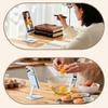 360 Rotating Double Height Adjustable Phone Stand Foldable Tablet Holder With Anti Slip Silicone Base For Multiple Devices