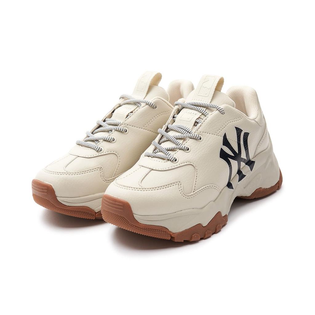 MLB Fashion Slip Resistant Low top Casual Shoes Unisex Cream 3ASHBNA3-MLB856