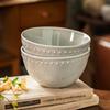 Leichter Luxus Schwimmende Perle Salatschüssel Haushalt Keramik Nudelschüssel Retro Stil Geschirr Schüssel Rund Gemüseschüssel Obstschüssel Suppenschüssel