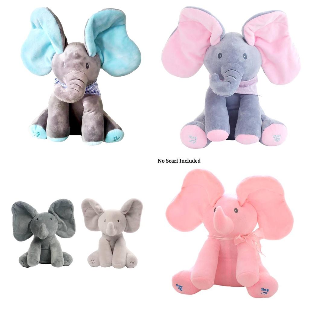 Elephant Plush Toy For Kids Soft And Cuddly Stuffed Animal With Music And Sound