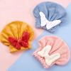 Dry Hair Cap, Bow Decor Soft Thickened Fabric Hair Towel, Ultra Absorbent Hair Wrap for Women Bathing Skin Care