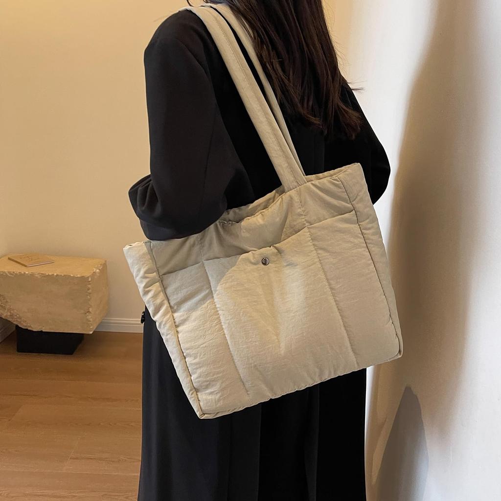 Tote Quilted Shoulder Tote for with Large Shoulder Stylish Tote TTB2038 [maytopia] Bag, Bag, Bag, Bag, Mother's Bag, Handbag, Quilted, Women, Zipper,