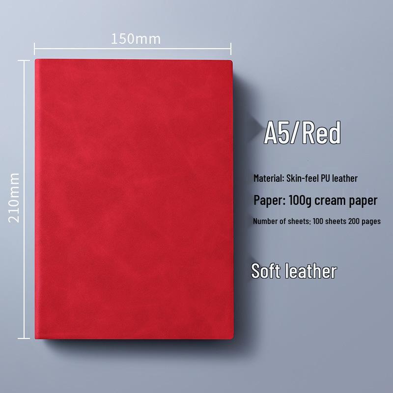 Custom A5 Office Notebook - Thick, Simple Notepad for Business Meetings, Logo Printable