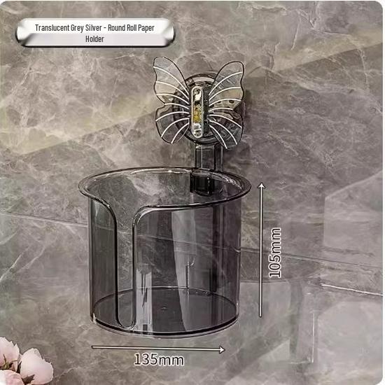

Wall-Mounted Suction Cup Toilet Paper Holder, Punch-Free Napkin Box