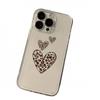 Leopard Print Heart Case for iPhone 13/14 Pro and 15/16/17 Pro Max