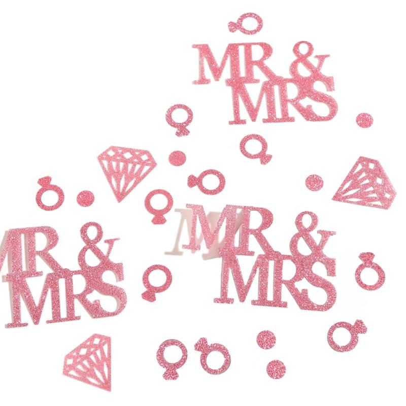 Wedding Rings Confettis for Wedding Decoration Glittering Wedding Table Confettis for Bridal Showers Engagements