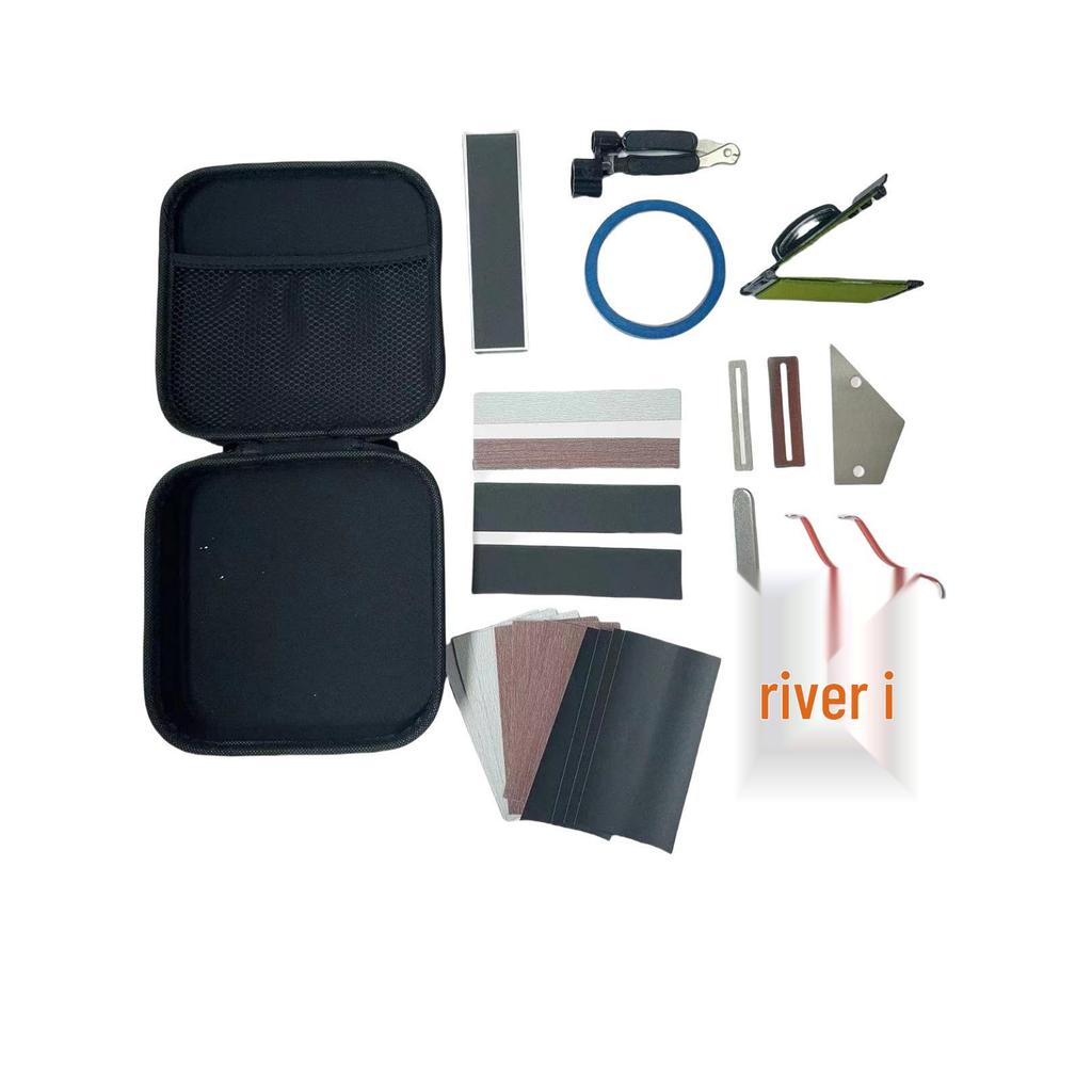 27-Piece Guitar Repair Kit with Leveling Bar, Sandpaper, Polishing Tools for Electric & Acoustic Guitars