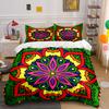 Vibrant Floral Kaleidoscope. Bedding Sets Duvet Covers Pillowcases(1* Duvet Cover 2* Pillowcases Without Duvet Insert)