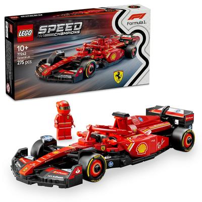 LEGO Speed Champions Ferrari SF-24 F1 Race Car Toy Gift Block Boys Girls Children 10 Years Old 11 12 Elementary School Vehicle Miniature 77242