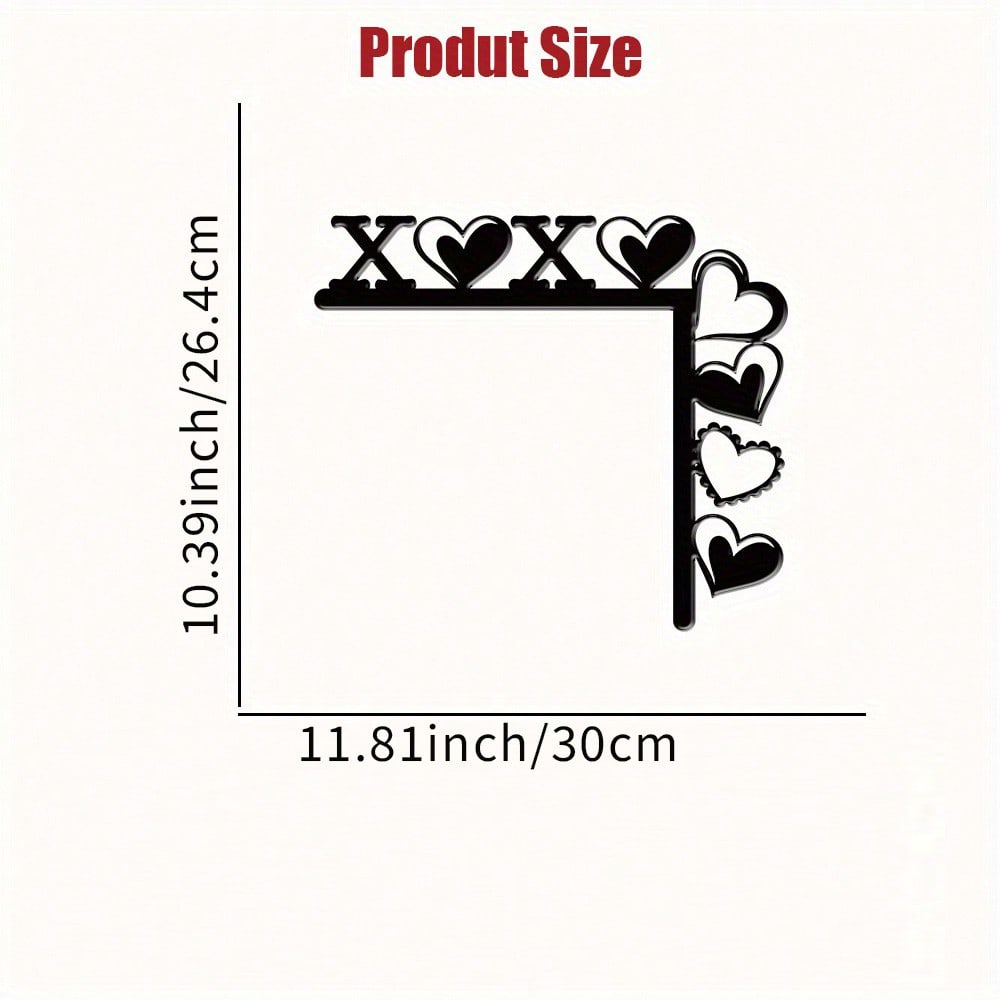 

Romantic XOXO Metal Wall Art Sculpture Gift for Home Office Decor різнокольоровий