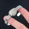 Friendship Day Sale Sterling Silver Fossil Coral Gemstone Mother Bangle Bracelet