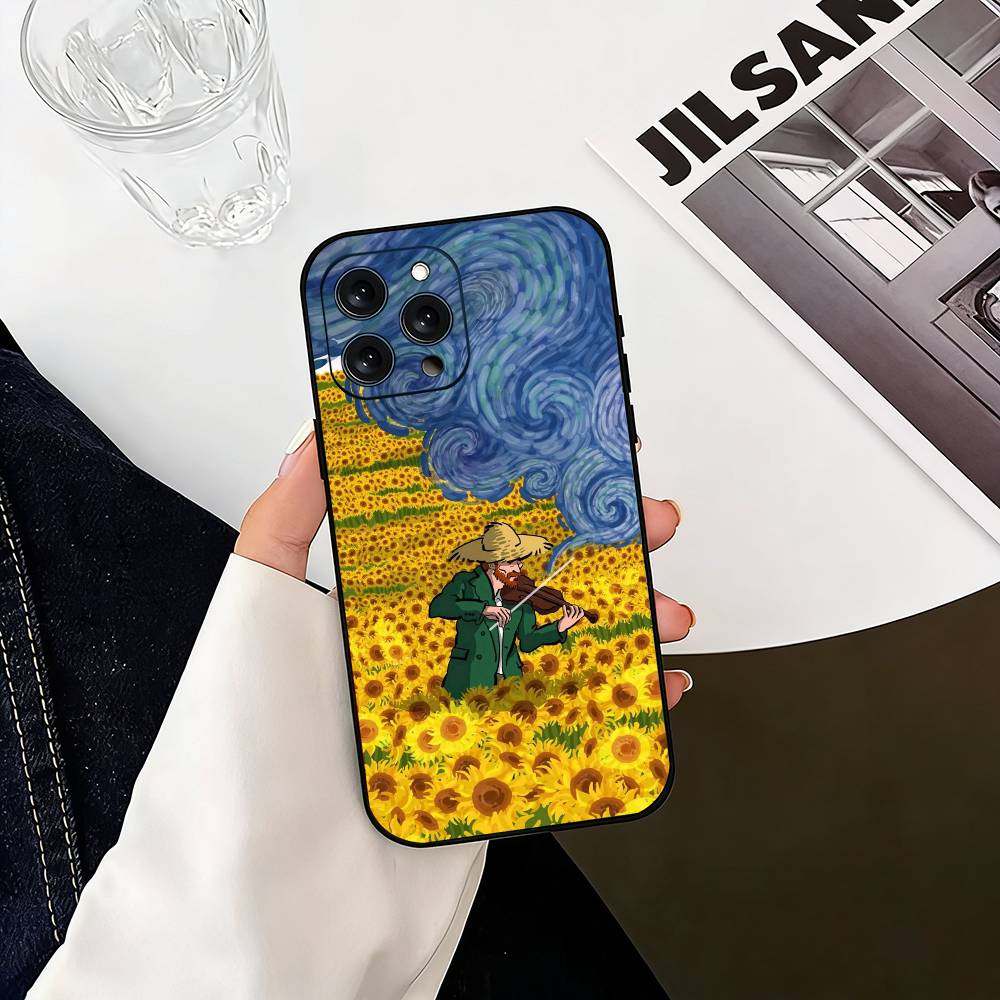 

Ван Гог Звездная Н-Ночь Чехол для Телефона Силиконовый Мягкий Для IPhone 17 16 15 14 13 12 11 X XR Plus Pro Max Plus iPhone12