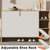 ABWR-Shoe Slots Organizer 2 Levels Adjustable Space Savers 10 Shoe Holder Slim Thickened Shoe Space Saver For Most Shoes