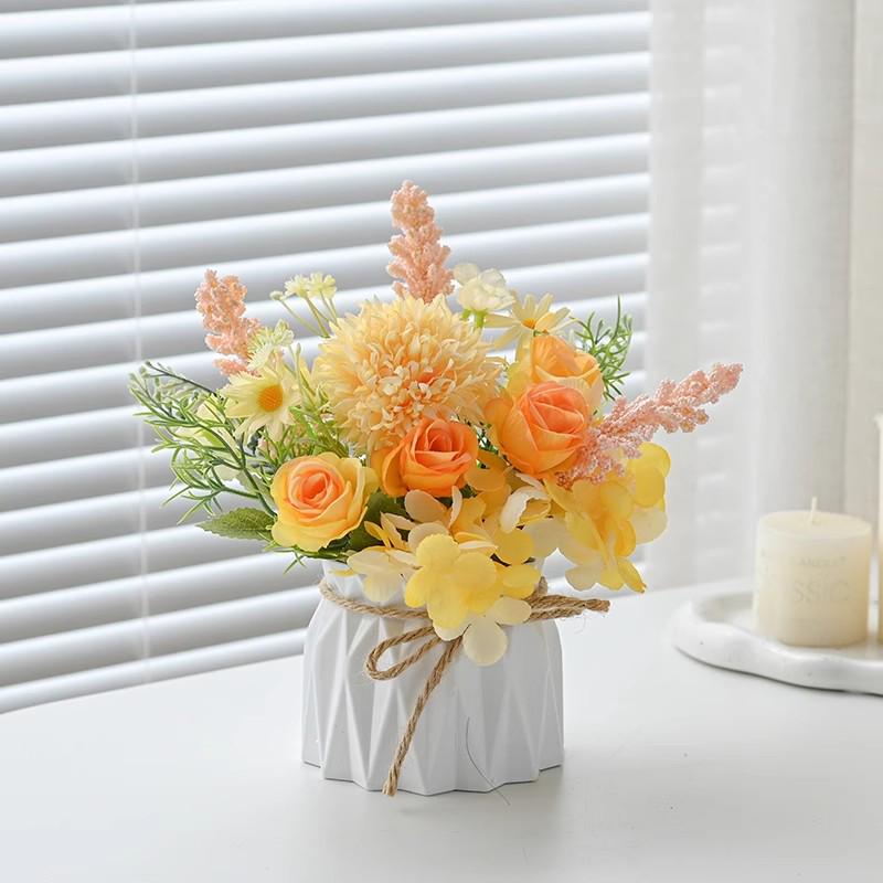 Indoor Artificial Flower Bouquet Decor for Office or Living Room
