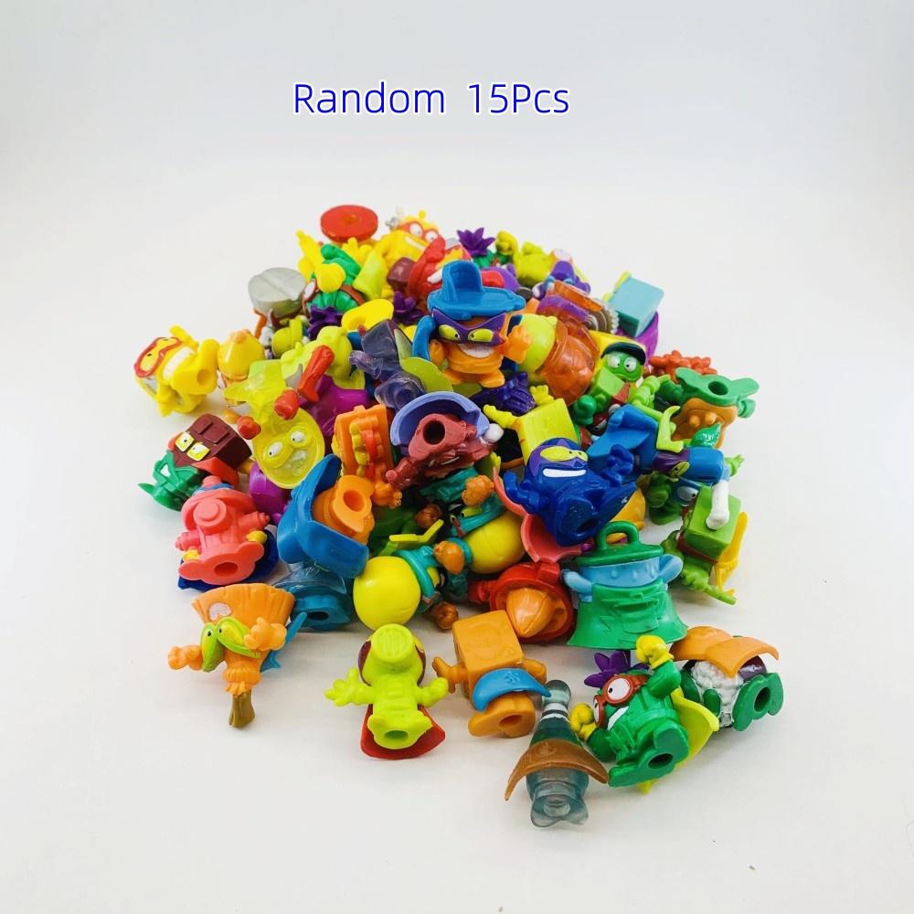 

15Pcs Original Superzings Figure Dolls 3CM Superthins Garbage Trash Collection Figure Figuras Toys for Kids Present No Repeat