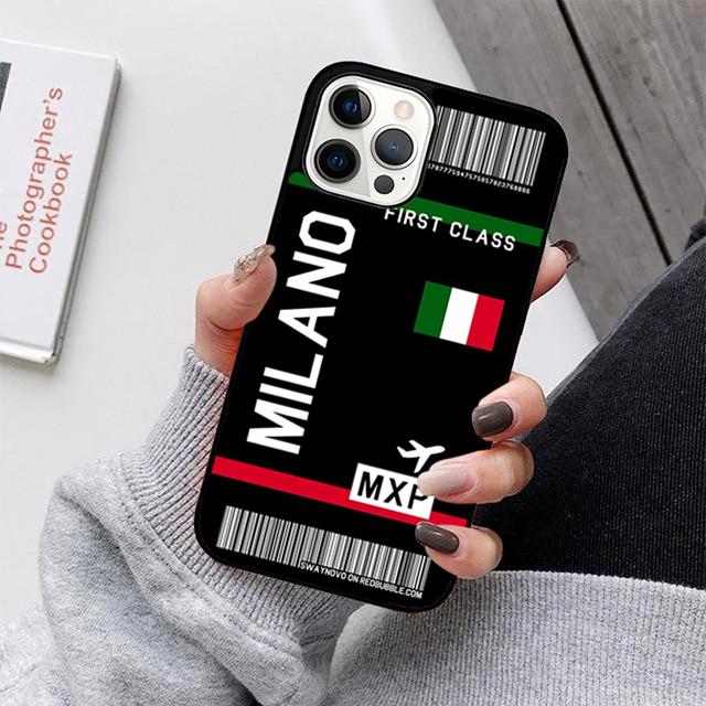 Boarding Pass Plane Ticket Phone Case For iPhone 17 Air 16 15 14 13 12 11 Pro Max Plus Max Cover Shell coque