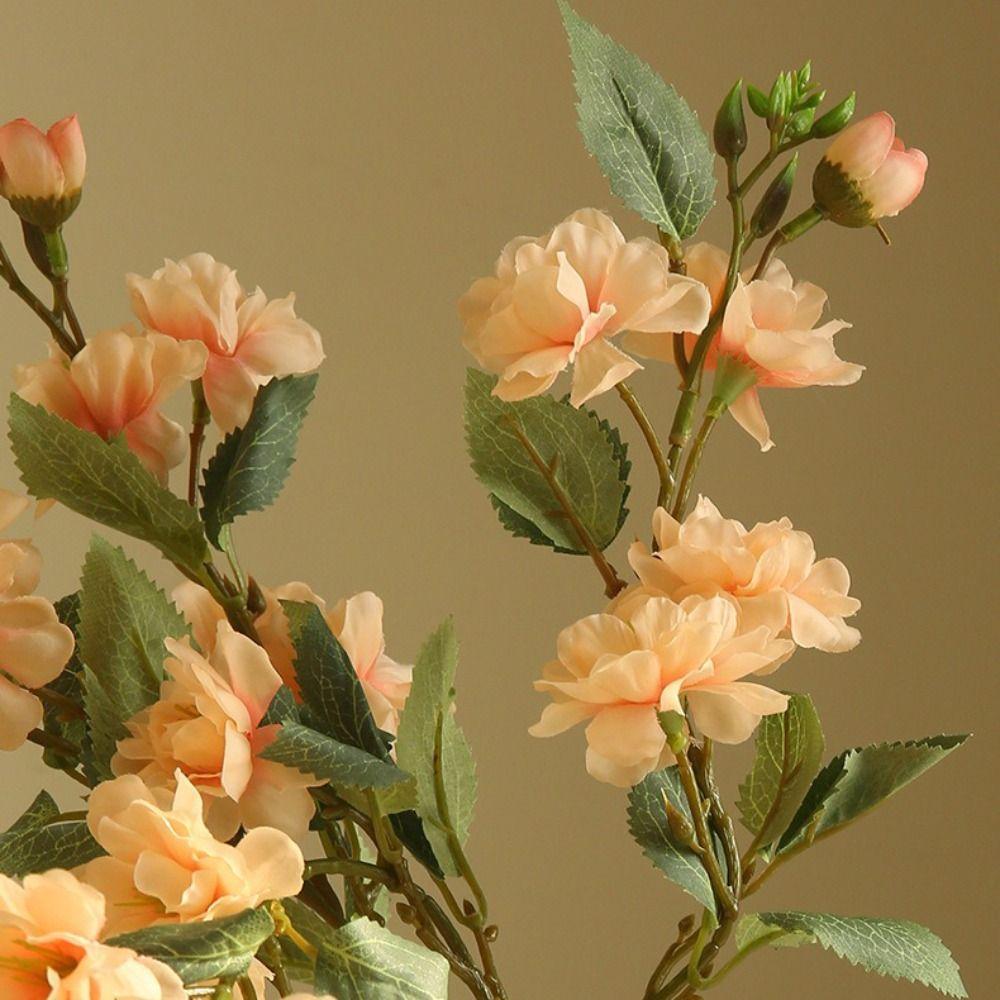 45CM Length Artificial Camellia Flower Silk Material Flower Arrangement  Wedding Decoration