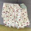 Plus Size Women's Cartoon Pajama Set - Cardigan, Short Sleeve Top & Pants Options - Versatile Home & Outdoor Wear