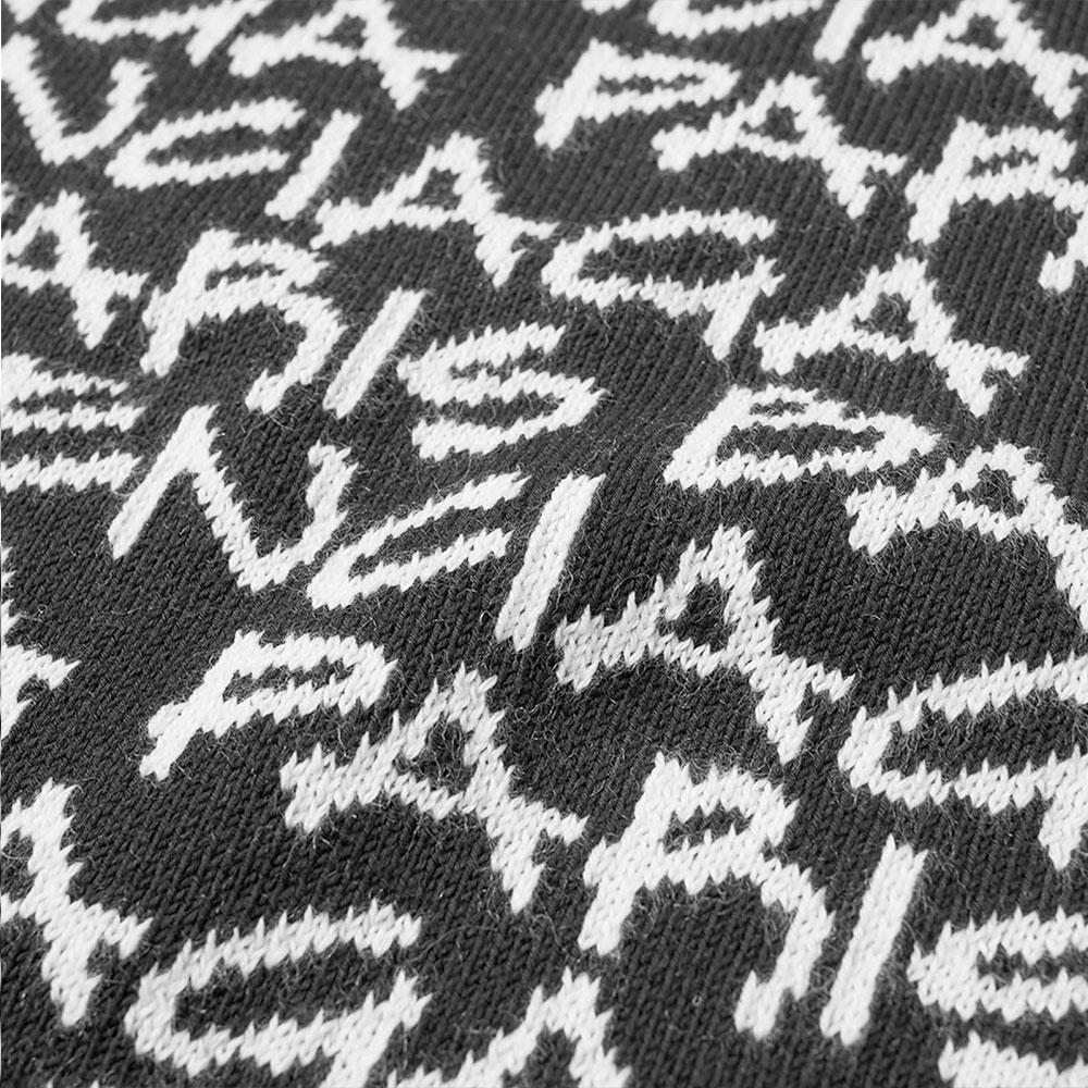 Balenciaga All Over Balenciaga Paris Intarsia Jumper 'Black White' Men's 599826T31701070