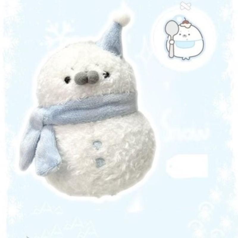 Aranyos Rajzfilm Fóka Hóember Baba Plüss Medál Szimuláció Tengeri Fóka Kulcstartó Hátizsák Dísz Karácsonyi Születésnapi Ajándék