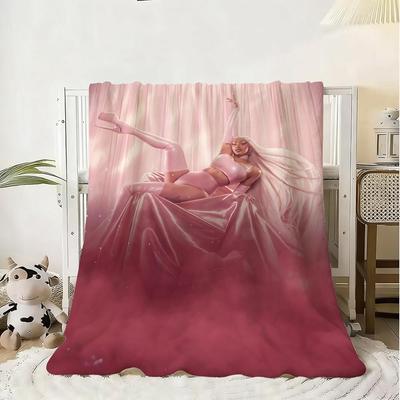 Singer Cardi B Throw Kid-Friendly Flannel Throw Blanket Soft Warm Anti-Static Washable All Season