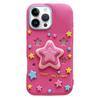 Hollow Pressable Star Silicone Phone Case, Stress Relief 3D Star Shockproof Anti-Scratch Protective Cover For iPhone 18 Pro Max / 17 Pro Max