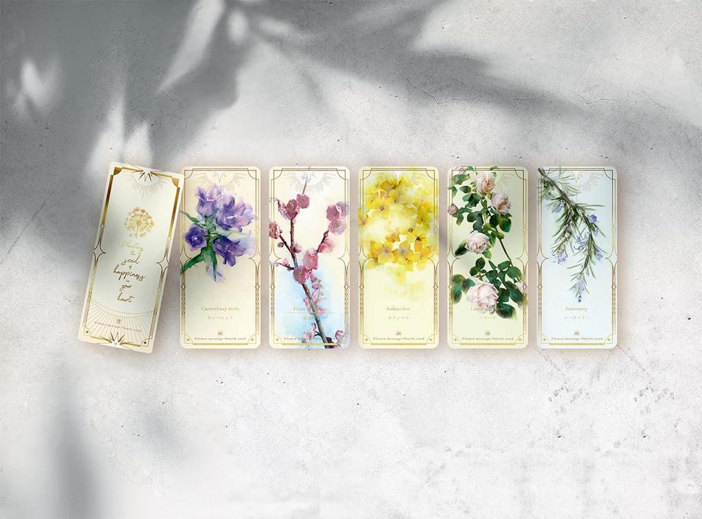 Flower Message Oracle Cards II (Four Language Edition) | Shin | 41 Cards with Japanese Instructions [Authentic]