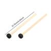 2 Pieces Percussion Drumsticks, Rubber Head Professional Steel Drum Mallets, Wood Handle for Performance, Glockenspiel