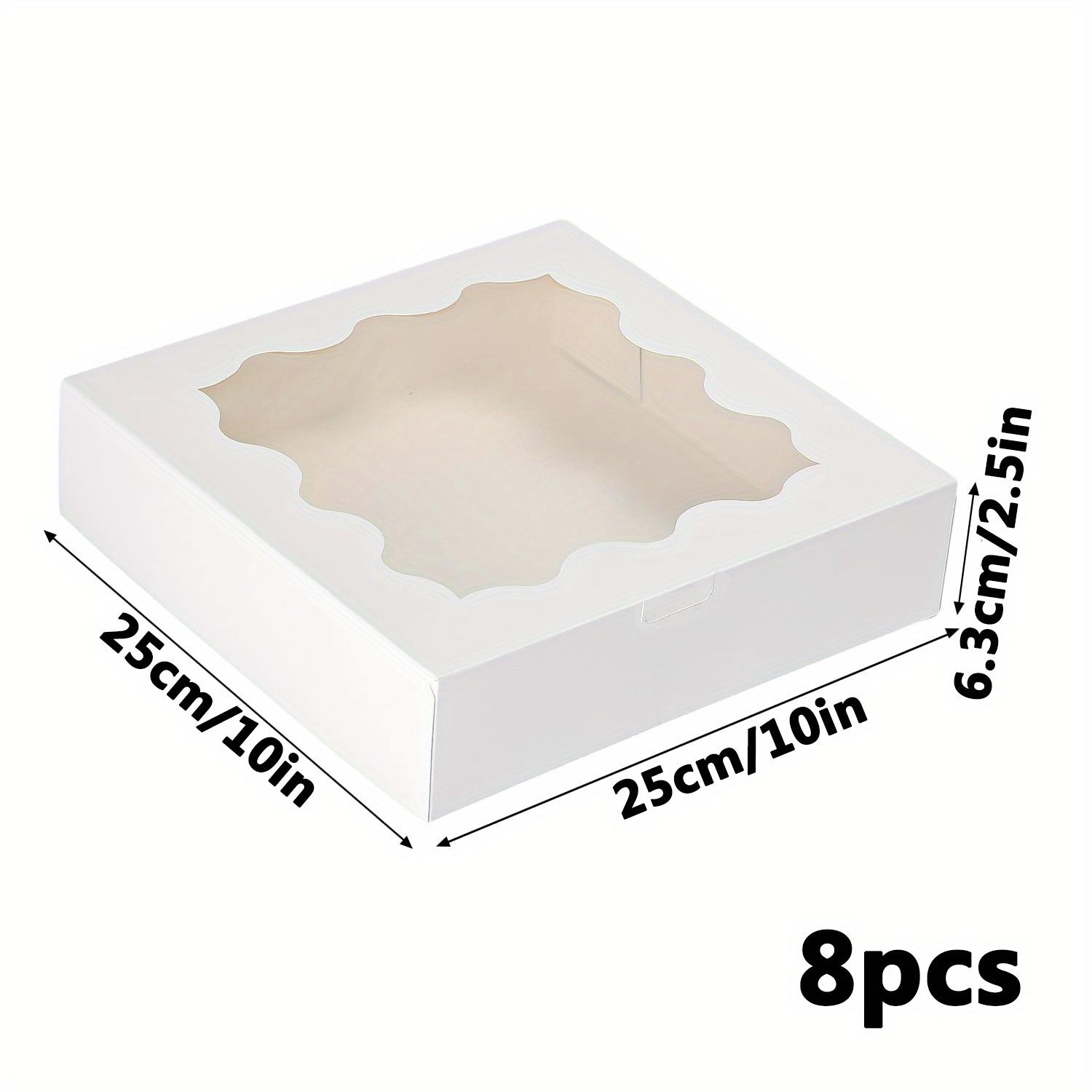 

8 шт. Белые коробки для сладостей с прозрачным окном, подарочные коробки с автоматической выдвижной подарочной упаковкой, подарочная упаковочная коробка из крафт-бумаги для свадеб, дней рождения, вечеринок, ювелирных изделий 8pcs white