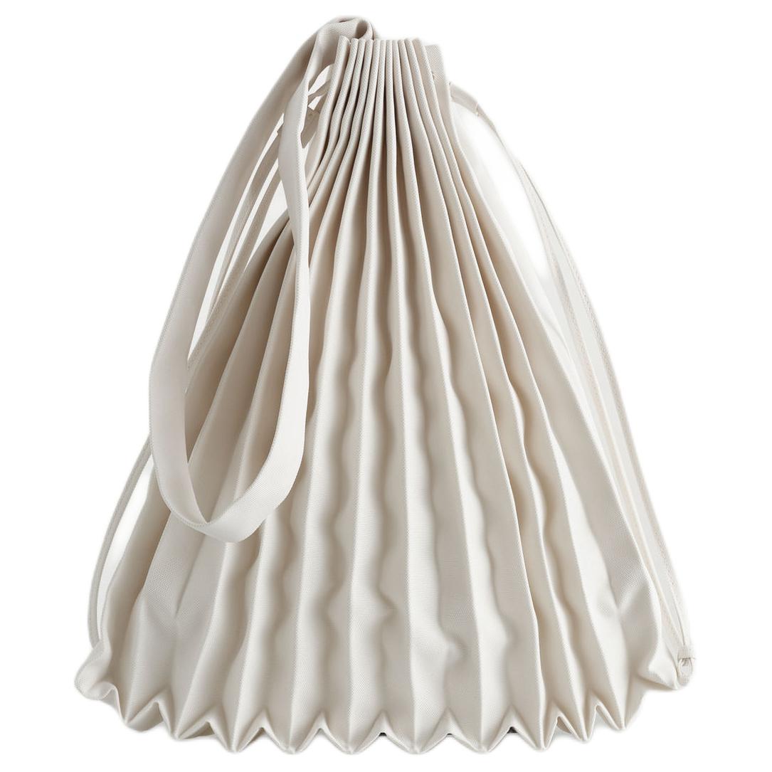 COS Accordion Pleated Layered Polyester Tote Bag Women tote bags Off-White 1288028002 Ecru 17190₽