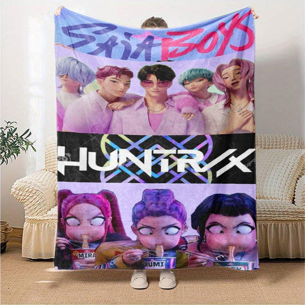 1 Stück Hunter X Kopo Gruppe - Thematische Flanelldecke - Geeignet für Bett, Heimdekoration, Abschlussgeschenke, Ostern, Schulanfang, WeihnachtenA37