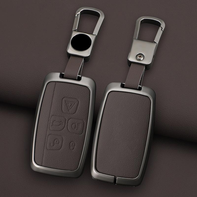 Zinc Alloy Leather Car Key Case Cover For Land Rover A9 Range Rover Sport Evoque Freelander 2 Discovery 3 4 5 EVOQUE Keychain