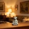 3D-gedruckte meditierende Hundestatue, Niedliche Zen-Welpen-Skulptur, Retro-Schreibtischdekoration für Zuhause & Büro, Einzigartiges Geschenk für Hundeliebhaber