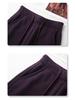 Ancola Red Women's High-Waisted Wool Wide-Leg Pants - 2024 Autumn/Winter Collection