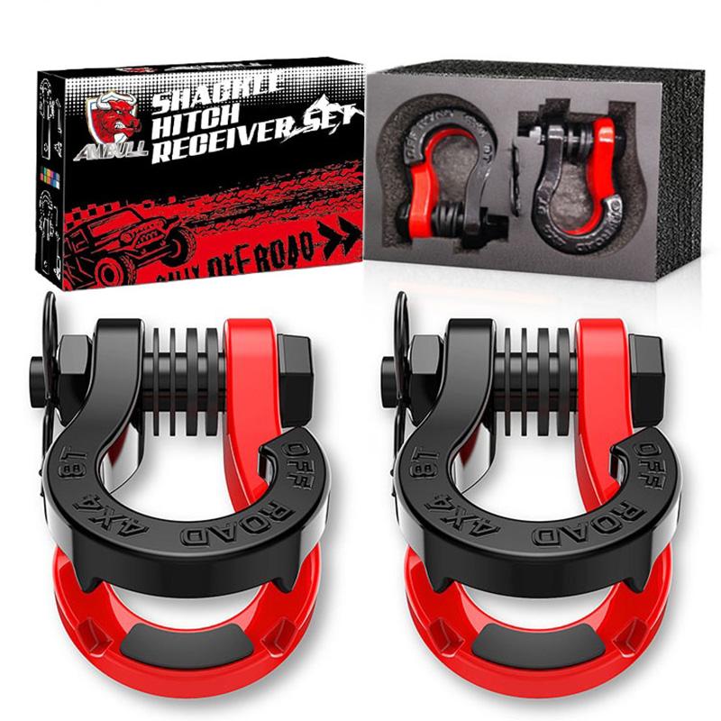 Split trailer shackles 2Pcs Trailer U-hook 8Ton 3/4" D Shackles Set for Vehicle Recovery 4WD Offroad Parts Towing Hook