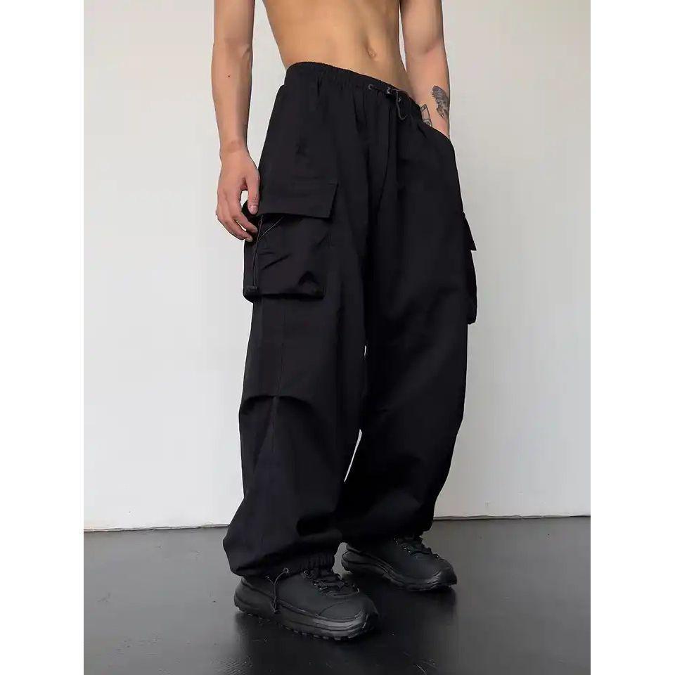 2025 Quick-Dry Unisex High-Waisted Wide-Leg Parachute Pants - Casual Summer Sportswear