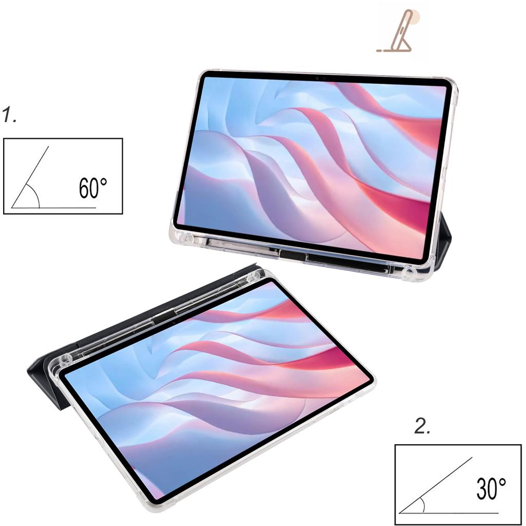 For Xiaomi Redmi Pad Pro/Redmi Pad Pro 5G/Poco Pad Case with Pen Slot Tri-Fold Stand Leather Tablet Cover Auto Wake/Sleep