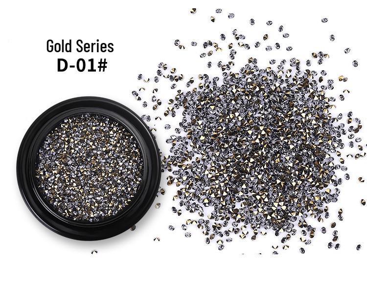 New York Storm Rhinestone Nail Art Stickers - Mixed Crystal Sand and Crushed Stone Accessories
