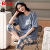 

Women s Sets Cute Cartoon Print Pajamas Fashion Casual Home Service Short-sleeved Shorts 2PCS Femme… More 2XL