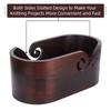1pc Wooden Yarn Bowl, DIY Knitting Storage Tool, Double-Sided Holes Yarn Storage Bowl, Oval Yarn Organizer Bowl Handicraft Tool
