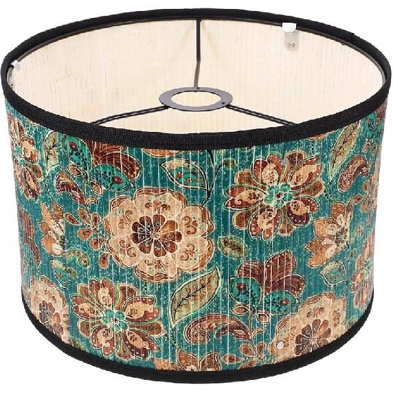 ABOOFAN Bamboo Lamp Shade Flower Pattern Chandelier Lamp Cover Light for Floor Table