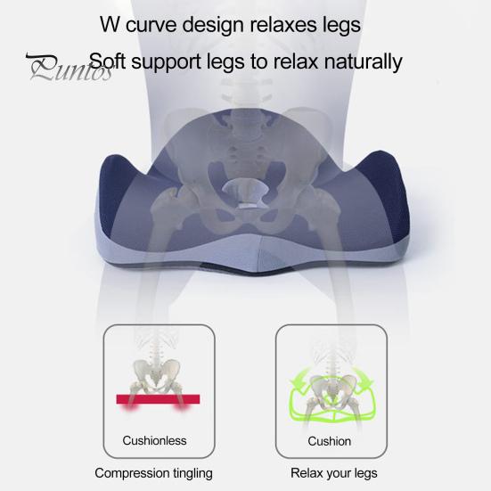 Ergonomic Buttocks Cushion Hemorrhoid Seat Pad U-shaped Tailbone Pressure Relief Memory Foam Support Soft Back Pain Relief Slow Rebound Comfortable