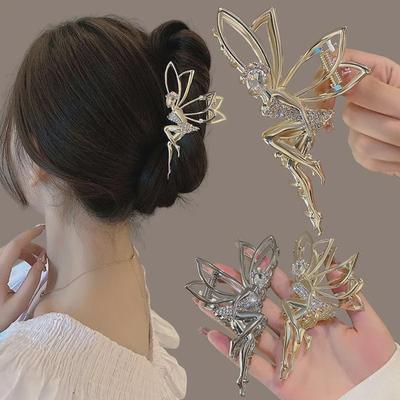 Ins Elf Metal Hair Clip for Women Crystal Hair Accessories for Women Jewelry Fashion Accessories Holiday Gift