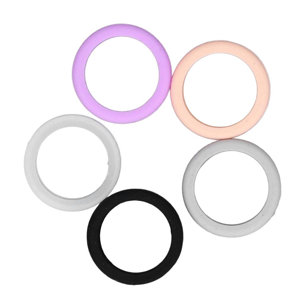 5pcs Smart Ring Cover Silicone Elastic Anti Scratch Smart Ring Protector for Daily Use Black White Gray Pink Purple