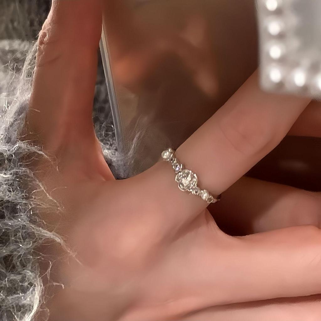 Xiaohongshu S925 Sterling Silver Summer Ring: Women's High-End Niche Light Luxury, Non-Fading Silver Jewelry