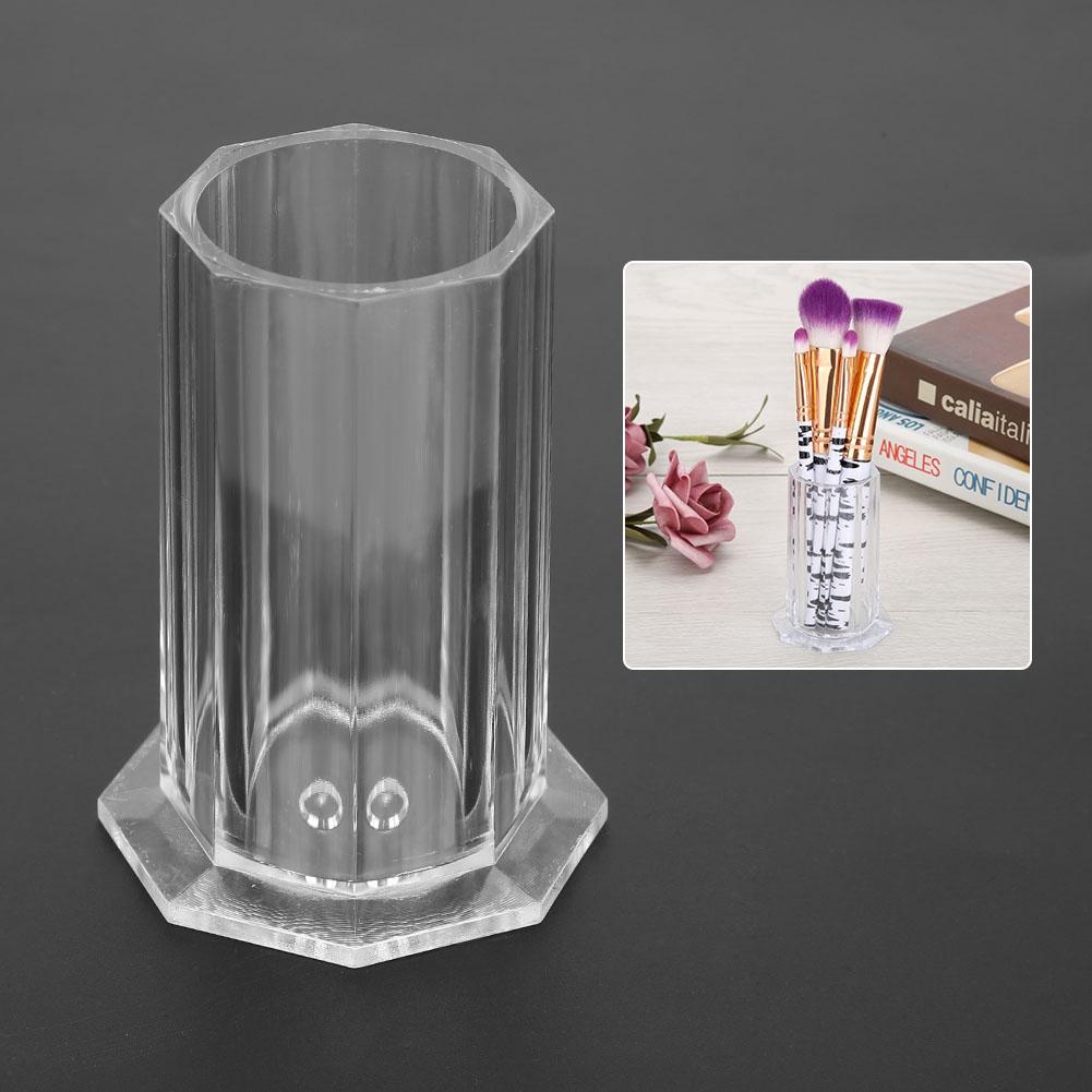 Nail Art Brush Storage Holder Painting Pen Case Organizer Manicure Tool Container (Transparent)